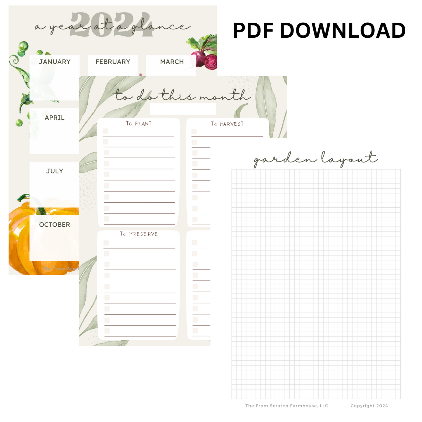 2024 Garden Planner & Tracker (Printable)