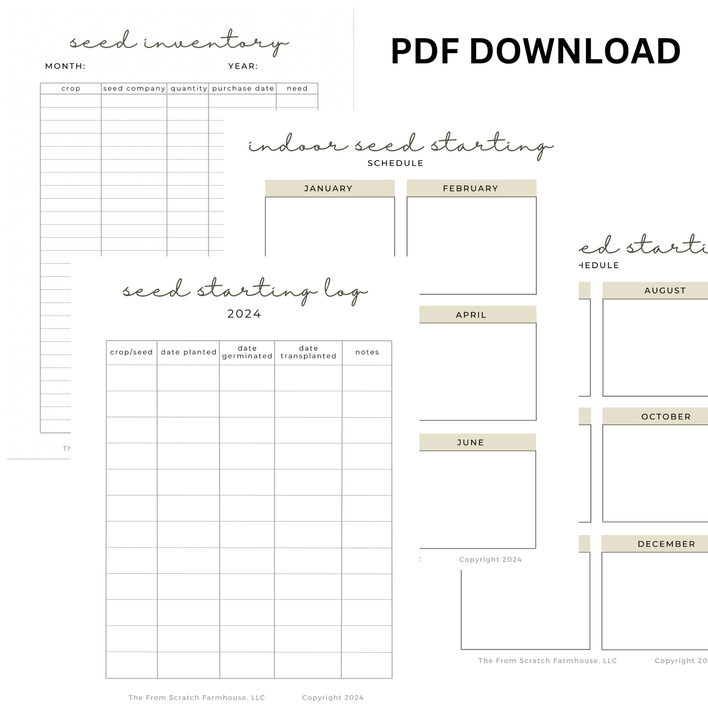 2024 Garden Planner & Tracker (Printable)