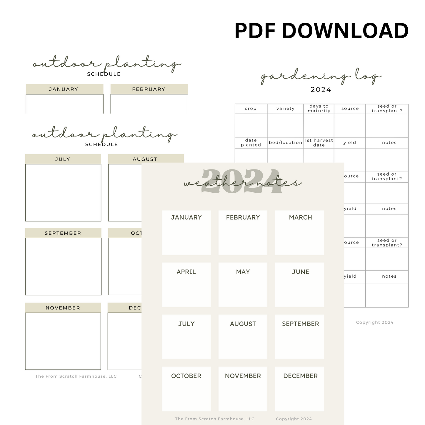 2024 Garden Planner & Tracker (Printable)