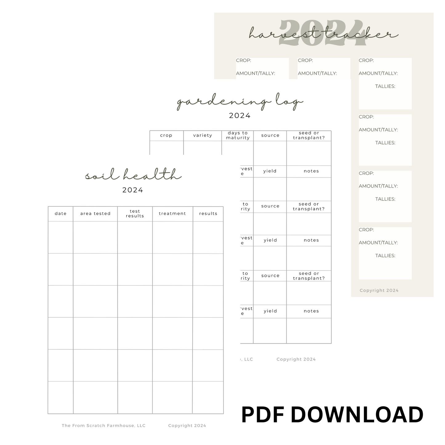 2024 Garden Planner & Tracker (Printable)